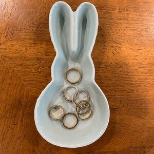 Light Blue Ceramic Bunny Dish